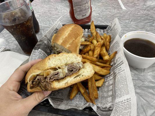 French dip with fries