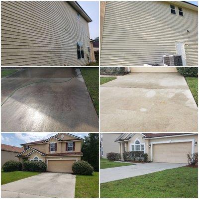 Here's some before and after pictures of a Pressure Washing Job the I completed.