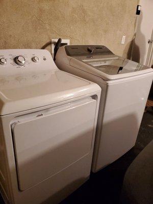 Room for the washer/ dryer in our garage