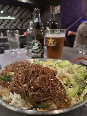 Japchae Over Rice