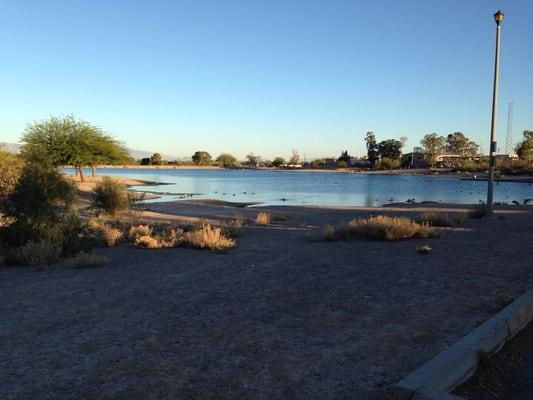 The pond. Err, lake.