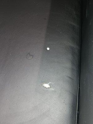 Burn holes in the couch