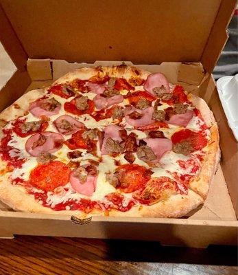 Meat lovers pizza...huge!!!