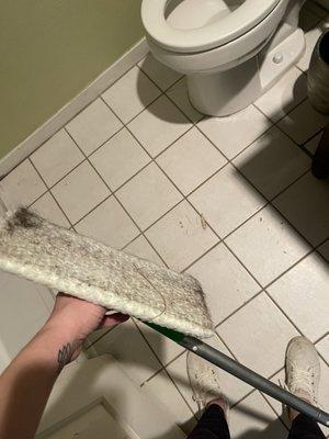 My work after they're bathroom cleaning