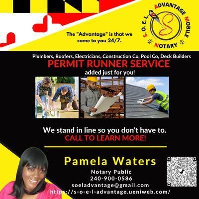 Permit Runner service has now been added to SAMN.  We will pull your permit online and stand in land for your business when things open up.