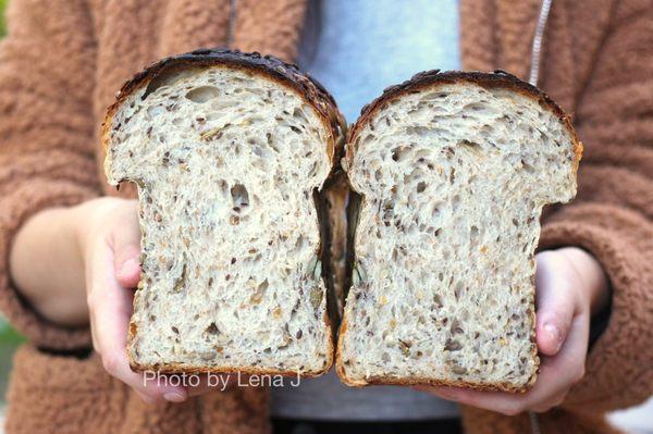 Inside of Seeded Multigrain Tin Loaf ($10) - really good