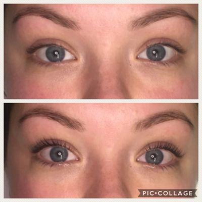 Lash lift and tint