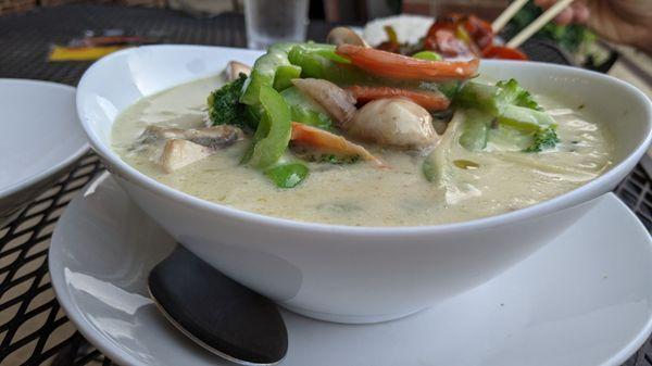 Veggie green curry. A winner