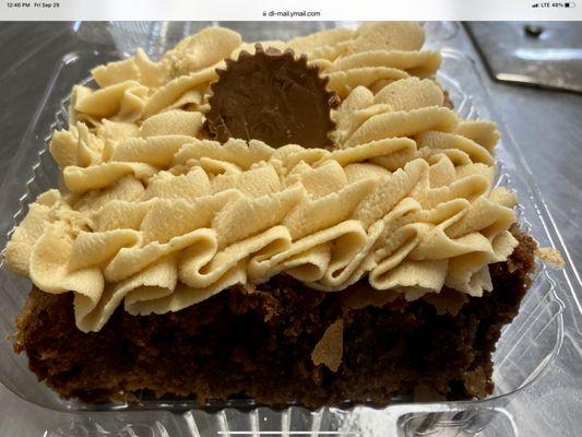 Brownie with Peanut Butter Icing