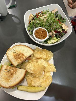 BLT with avocado & Thai Bowl with Salmon