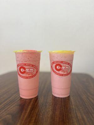 Raspberry Italian soda and Strawberry Italian sofa