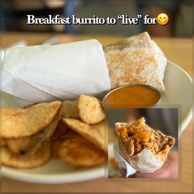 OMG, this is so good like none of the breakfast burrito I ever ate before. Addictive burrito???