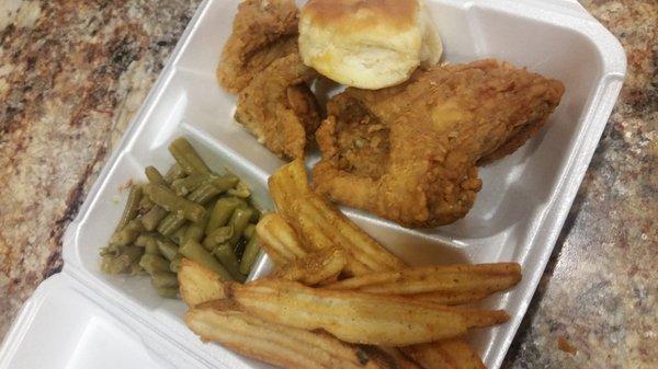 3 pc White - original, green beans and wedges