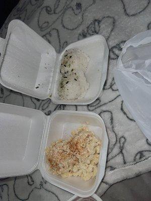 Macaroni Salad and Steamed Rice