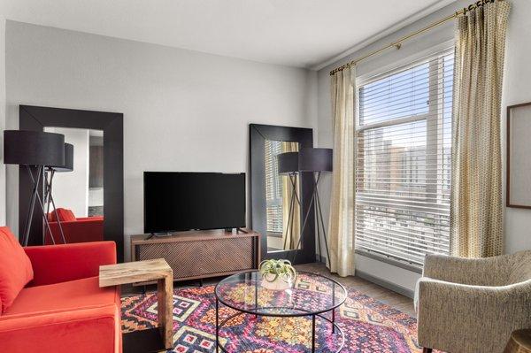 Arapahoe Square Apartments - Living Room