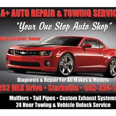 A+ Auto Repair and Towing Service 662 324 1600