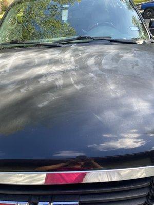 They ruined the paint on my hood with their hand wax service