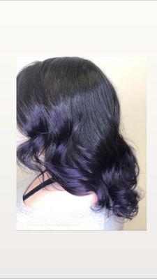 Purple and black balayage