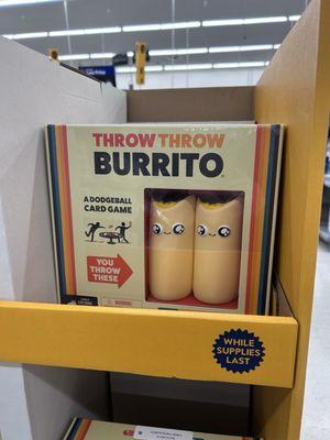 A game of burrito throwing in the store.