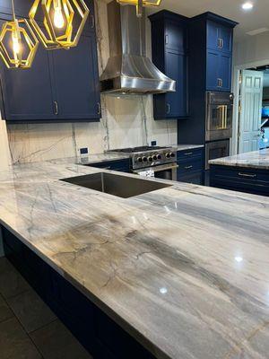 Quartzite countertops and back splash