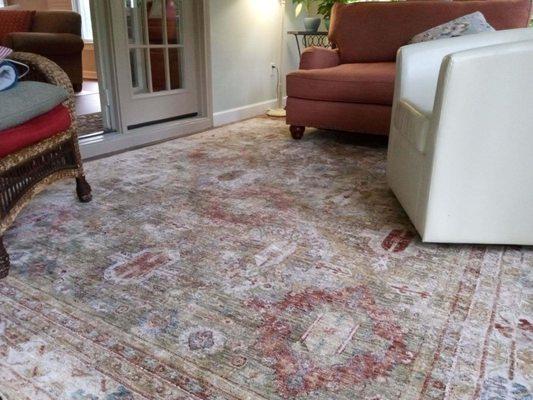 We have w great selection of area rugs! This was a beautiful rug we provided a client!