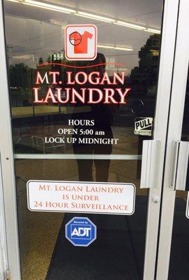 Hours of Operation 2017 at Mt. Logan Laundry