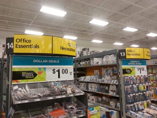 Helpfully labeled aisles.