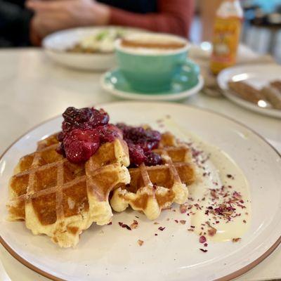 Rose Berry Waffles