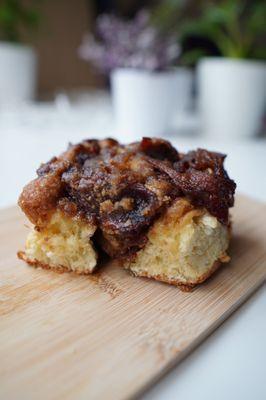 Maple bacon cinnamon roll