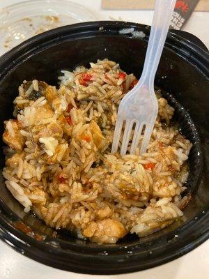 Orange chicken combo bowl