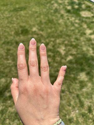 Pink glazed nails. Nina did an amazing job! Thank you!!