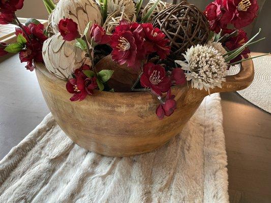 This wooden bowl was our first purchase at Camas Antiques. It was shocking that it only cost us $20. We were sold!