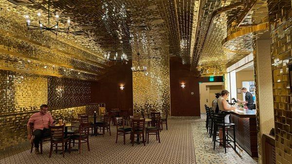 Inspired by the movie, The Shining, The Gold Room Bar is stunning. Definitely the coolest movie theater bar I've ever seen!