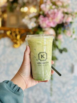 Matcha egg latte