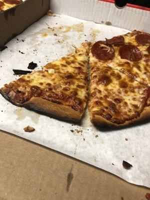 Burnt pizza from seasons