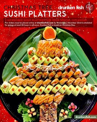 Christmas Tree Sushi Platter