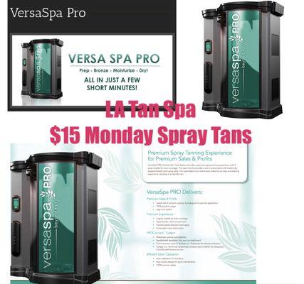 Versa Pro Spray Tanning $15 Monday's!