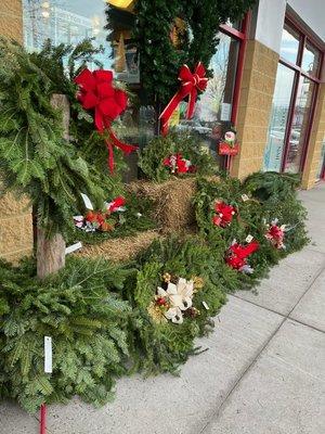 Live goods for sale at christmas time