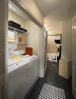 Washer and dryer included in every apartment