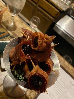 Bacon wrapped olives