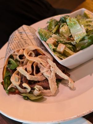 Steak frites wrap with a Cesar