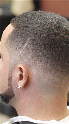 Mid Skin fade with beard