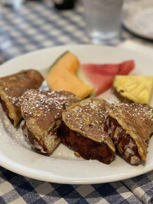 So good cinnamon French toast and fresh fruit