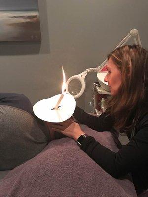 Ear candling, great relief for allergy sufferers, those of you who suffer from congestion or headaches.