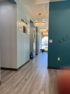 Hallway to patient checking room