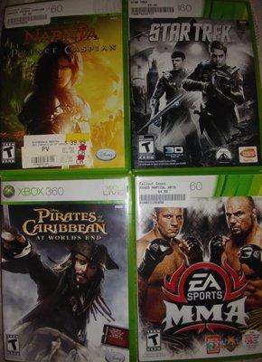 The games I got.  Came out to just a little over $20 for all 4.