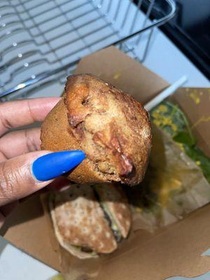 vegan apple pear muffin