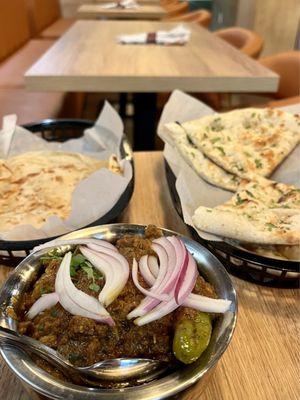 Goat Kadai, Garlic Naan, Lalchha Paratha (1)