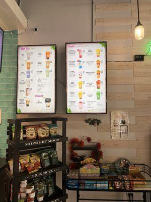 Digital Menu, snacks and a few mystery boxes