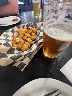 Cheese curds and beer